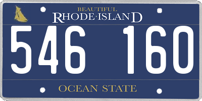 RI license plate 546160