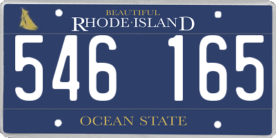 RI license plate 546165