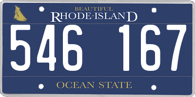 RI license plate 546167
