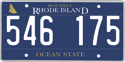RI license plate 546175