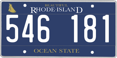 RI license plate 546181