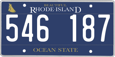 RI license plate 546187