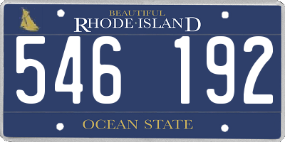 RI license plate 546192