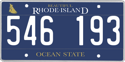 RI license plate 546193