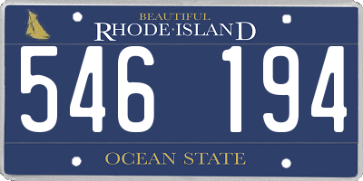 RI license plate 546194