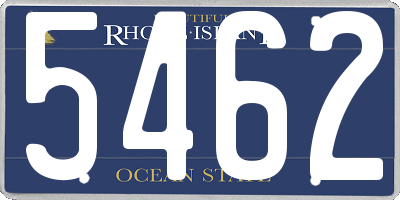 RI license plate 5462
