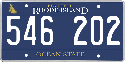 RI license plate 546202
