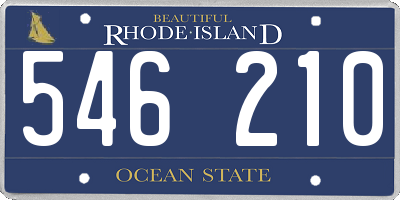 RI license plate 546210