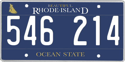 RI license plate 546214