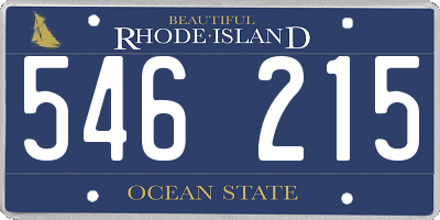 RI license plate 546215