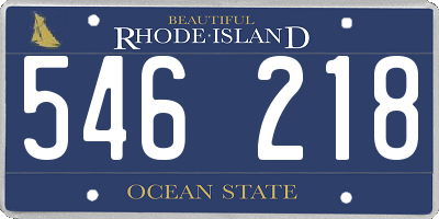 RI license plate 546218