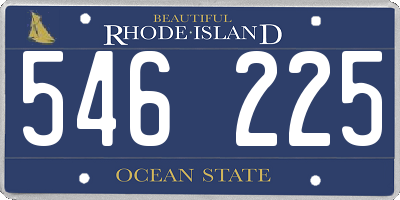 RI license plate 546225