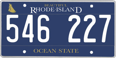 RI license plate 546227