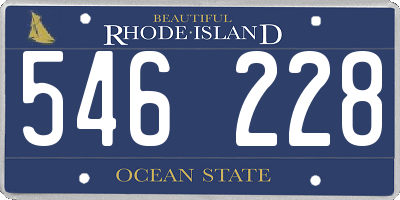 RI license plate 546228