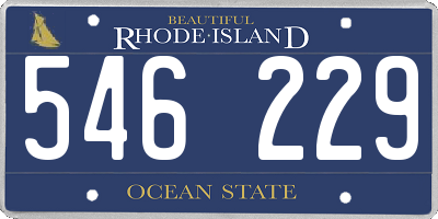 RI license plate 546229