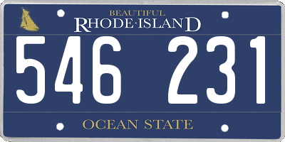RI license plate 546231