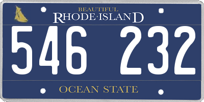 RI license plate 546232