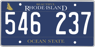 RI license plate 546237
