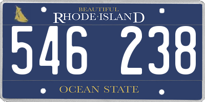 RI license plate 546238