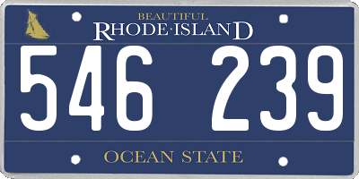 RI license plate 546239