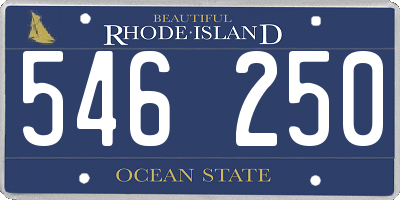 RI license plate 546250