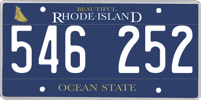 RI license plate 546252