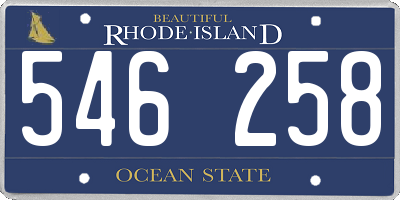 RI license plate 546258