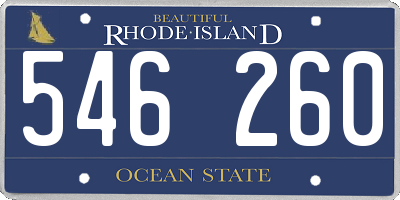 RI license plate 546260