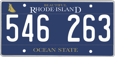 RI license plate 546263