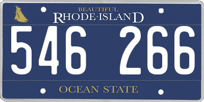 RI license plate 546266