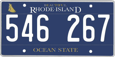 RI license plate 546267