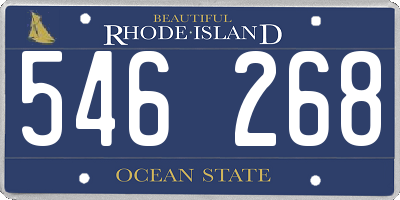 RI license plate 546268