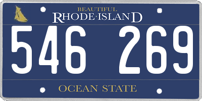 RI license plate 546269