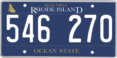 RI license plate 546270