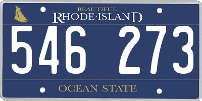 RI license plate 546273