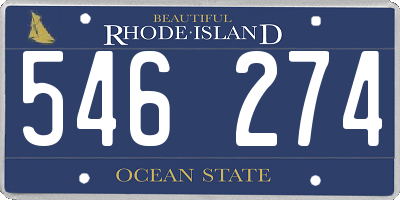 RI license plate 546274