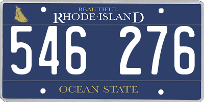 RI license plate 546276