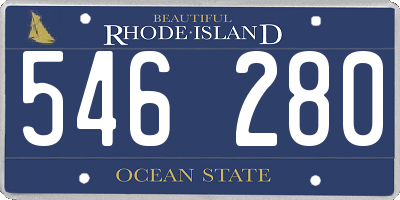 RI license plate 546280