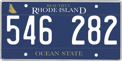 RI license plate 546282