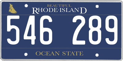 RI license plate 546289