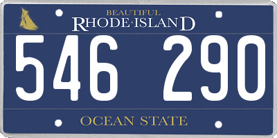 RI license plate 546290