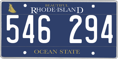 RI license plate 546294