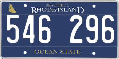 RI license plate 546296