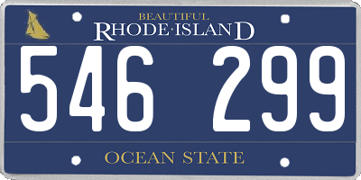 RI license plate 546299