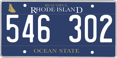 RI license plate 546302