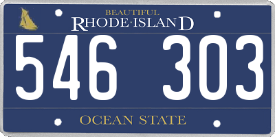 RI license plate 546303