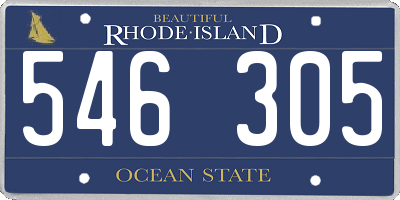 RI license plate 546305