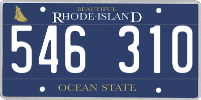 RI license plate 546310