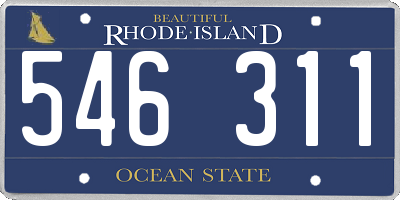 RI license plate 546311