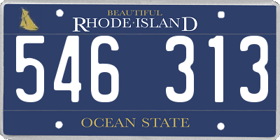 RI license plate 546313